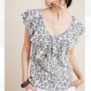 Anthropologie Dolan Savannah Ruffled Blouse
